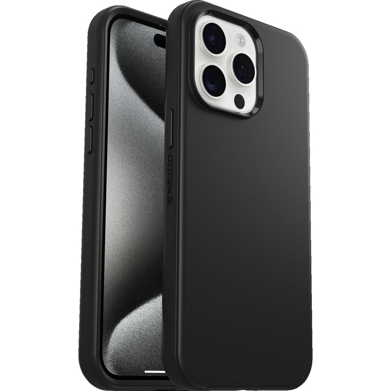 OtterBox Symmetry Apple iPhone 15 Pro Max (6.7') Case Black - (77-92631), Antimicrobial,DROP+ 3X Military Standard,Ultra-Sleek,7 Years