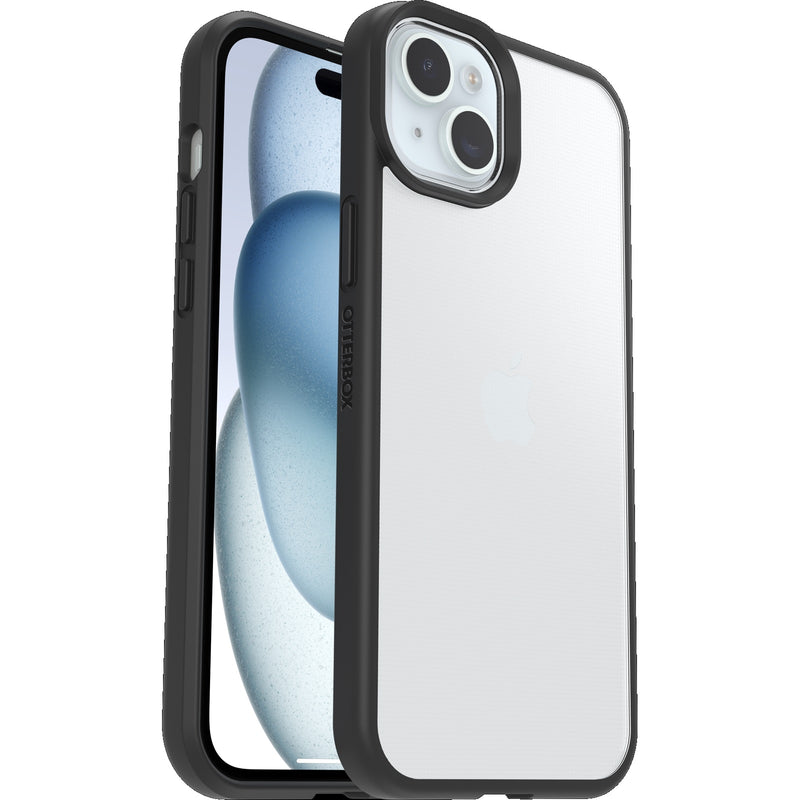 OtterBox React Apple iPhone 15 Plus / iPhone 14 Plus (6.7') Case Black Crystal (Clear/Black) - (77-92768), DROP+ Military Standard,7 Years