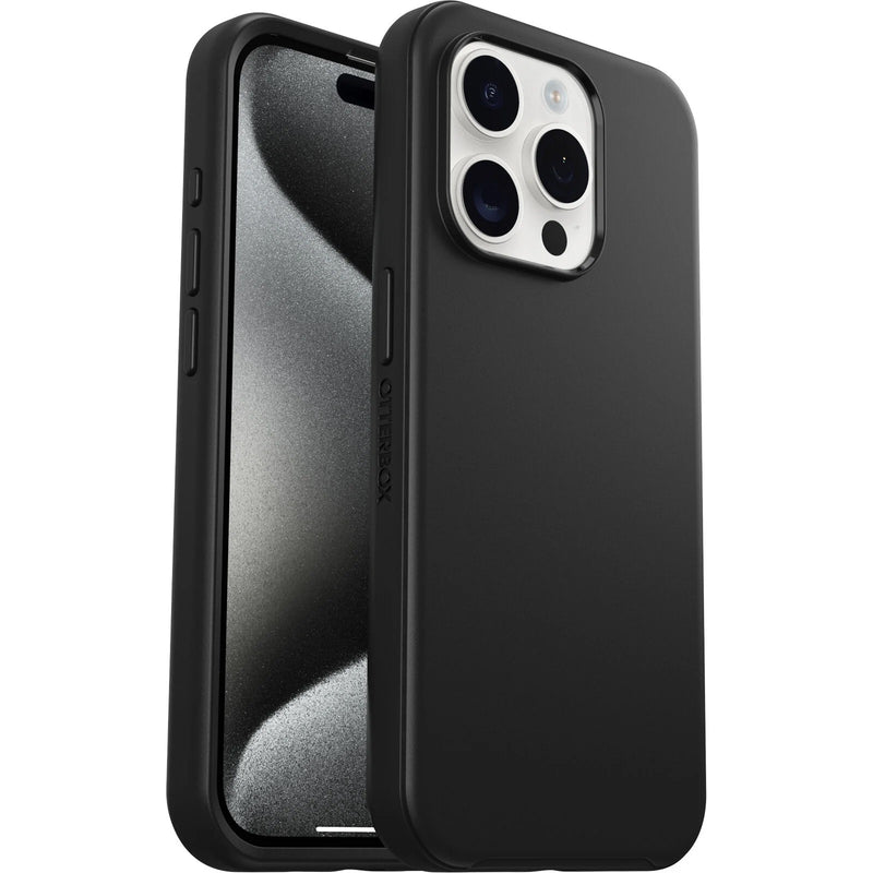 OtterBox Symmetry+ MagSafe Apple iPhone 15 Pro (6.1') Case Black - (77-92836), Antimicrobial,DROP+ 3X Military Standard,7 Years