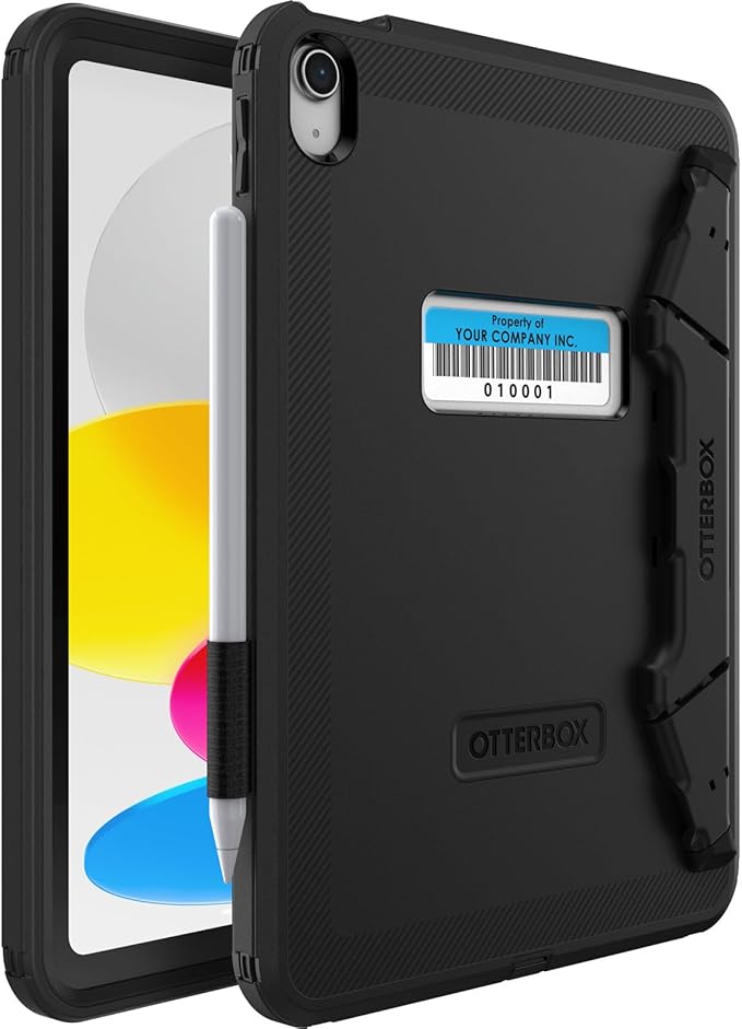 OtterBox Rugged Defender Apple iPad (11') (A16) (11th Gen) / iPad (10.9') (10th Gen) Kickstand Case - Black (77-93756), 7