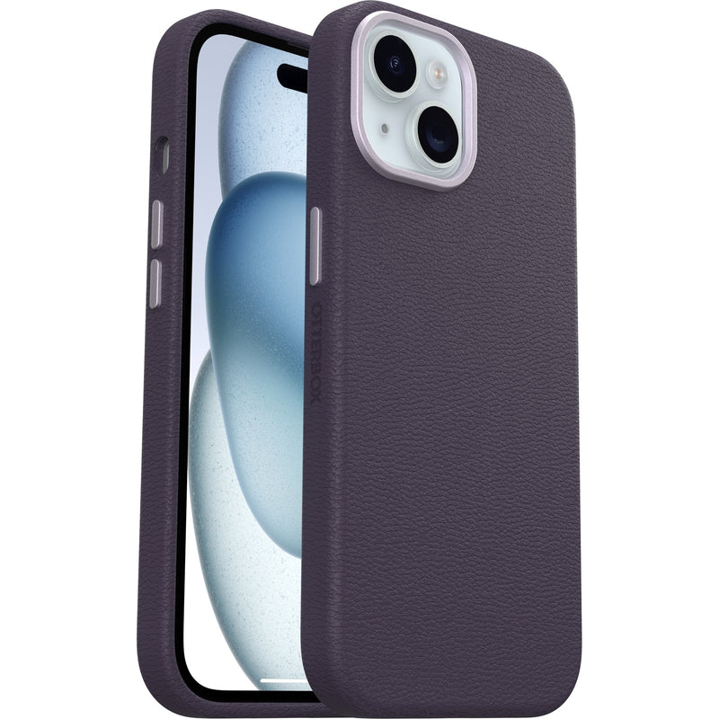 OtterBox Symmetry Cactus Leather Apple iPhone 15/iPhone 14/iPhone 13 Magsafe Case - Plum Luxe (Purple) (77-95728), 7 Years
