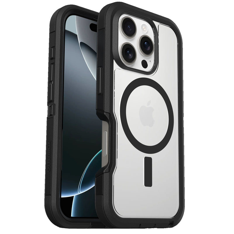 OtterBox Defender XT MagSafe Apple iPhone 16 Pro Max (6.9') Case Clear/Black - (77-96124), DROP+ 7X Military Standard,Multi-Layer, 7