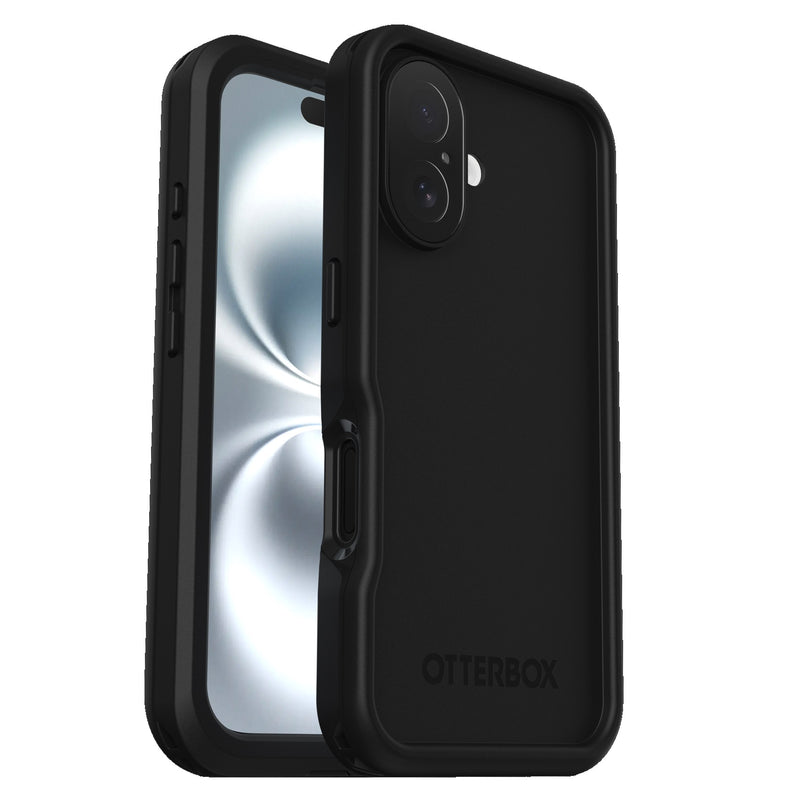OtterBox FRE MagSafe Apple iPhone 16 (6.1') Case Black - (77-96144), DROP+ 5X Military Standard,2M IP68,Built-In Screen Protector, 7