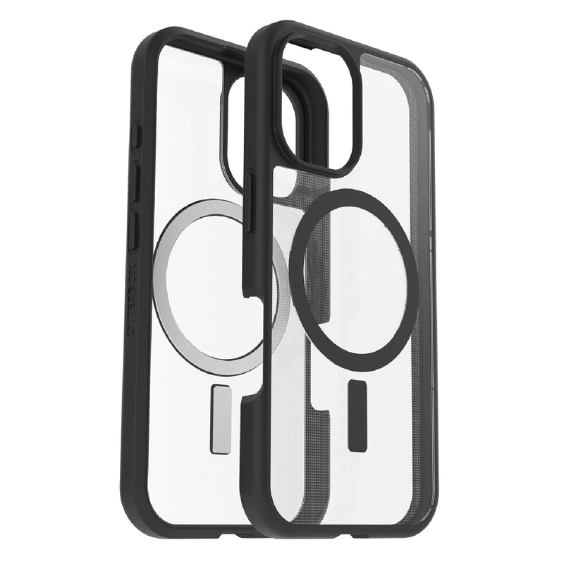 OtterBox React MagSafe Apple iPhone 16 Pro (6.3') Case Clear/Black -(77-96251),DROP+ Military Standard,Hard Case with Soft Grip Edges,7