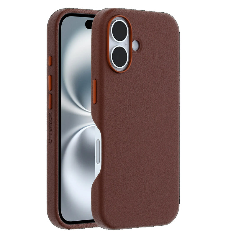 OtterBox Symmetry MagSafe Cactus Leather Apple iPhone 16 (6.1') Case Brown - (77-96305),DROP+ 3X Military Standard,Pocket friendly, 7