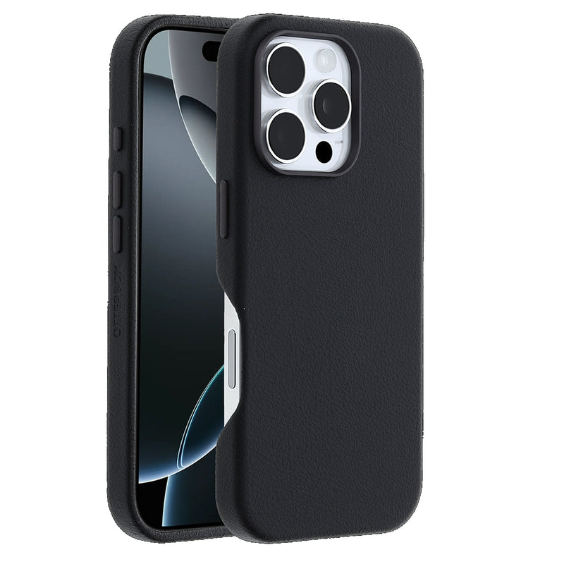 OtterBox Symmetry MagSafe Cactus Leather Apple iPhone 16 Pro (6.3') Case Black-(77-96317),DROP+ 3X Military Standard,Pocket friendly,7 Years
