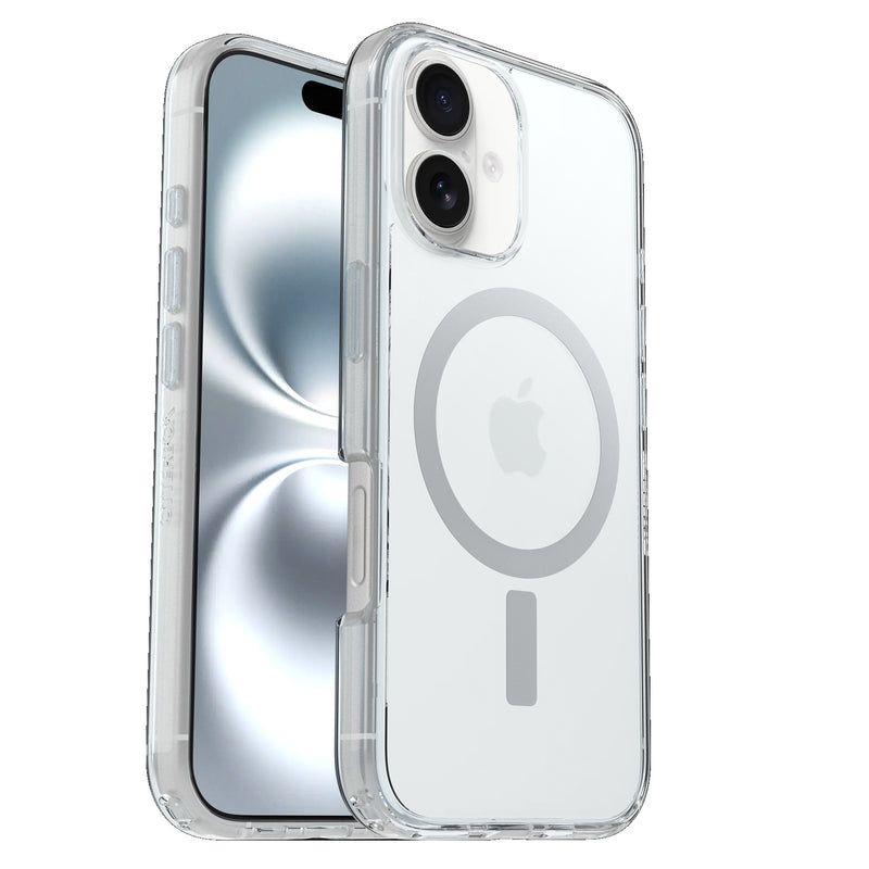 OtterBox Symmetry Clear MagSafe Apple iPhone 16 Plus (6.7') Case Clear - (77-96345), Antimicrobial, DROP+ 3X Military Standard, 7