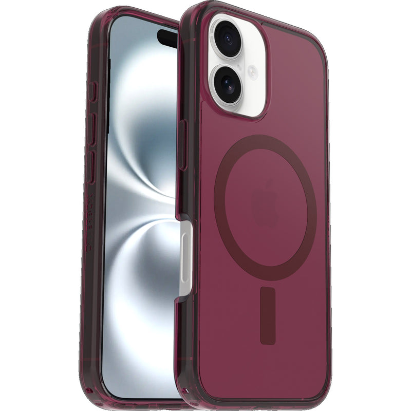OtterBox Symmetry Clear MagSafe Apple iPhone 16 Plus (6.7') Case Foxberry (Pink)-(77-96362),Antimicrobial,DROP+ 3X Military Standard,7 Years
