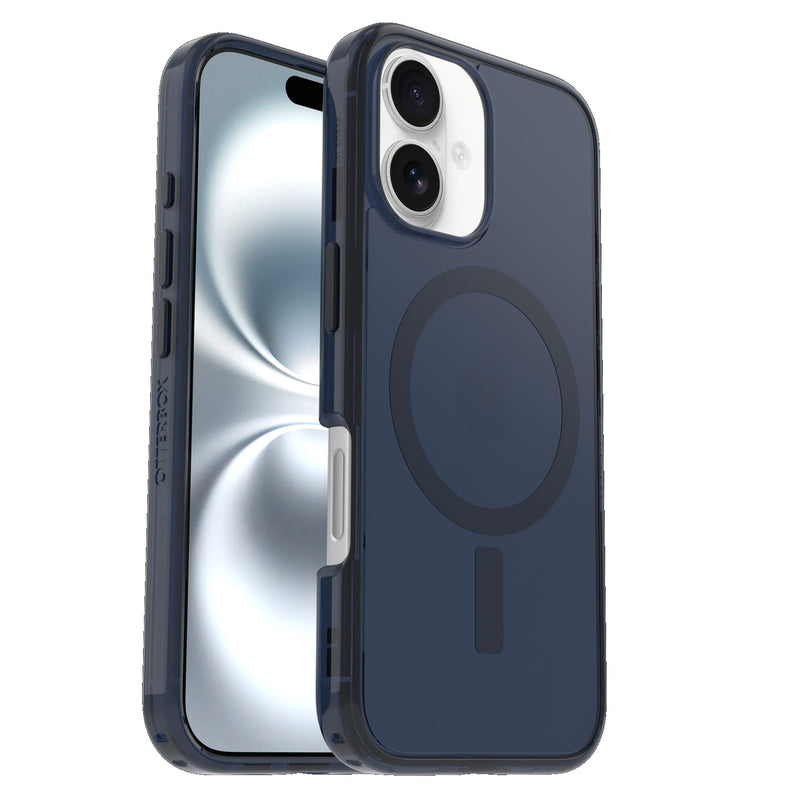 OtterBox Symmetry Clear MagSafe Apple iPhone 16 (6.1') Case Blue - (77-96364), Antimicrobial, DROP+ 3X Military Standard, Raised Edge,7 Years