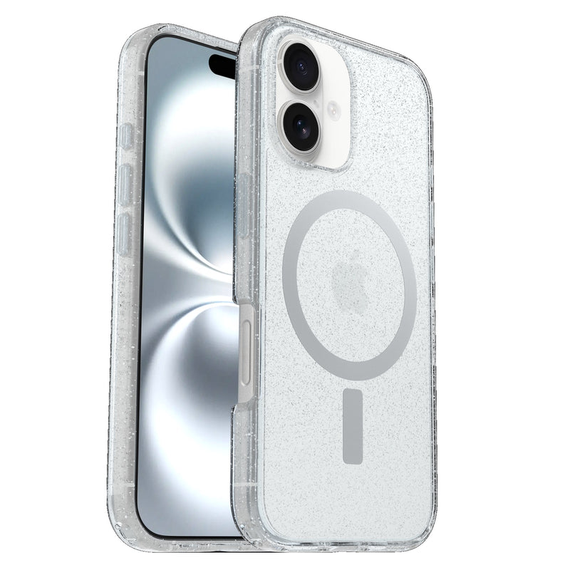 OtterBox Symmetry Clear MagSafe Apple iPhone 16 (6.1') Case Stardust - (77-96381), Antimicrobial, DROP+ 3X Military Standard, 7