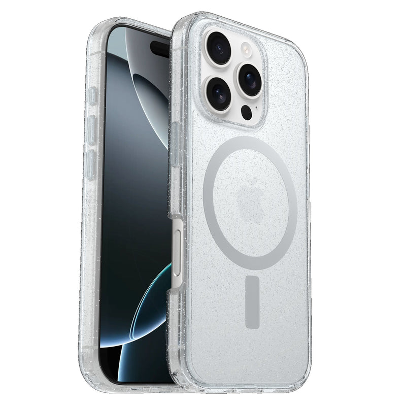 OtterBox Symmetry Clear MagSafe Apple iPhone 16 Pro (6.3') Case Stardust - (77-96405), Antimicrobial, DROP+ 3X Military Standard, 7 Years