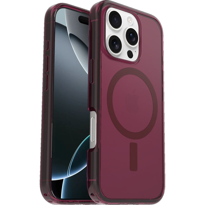 OtterBox Symmetry Clear MagSafe Apple iPhone 16 Pro Max (6.9') Case Foxberry (Pink) - (77-96434), DROP+ 3X Military Standard, 7 Years