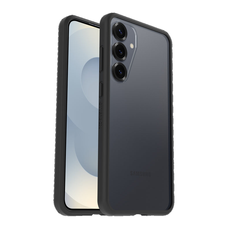 OtterBox React Samsung Galaxy S25 5G (6.2') Case Black Crystal (Clear/Black) - (77-97382),Antimicrobial,DROP+ Military Standard,7 Years
