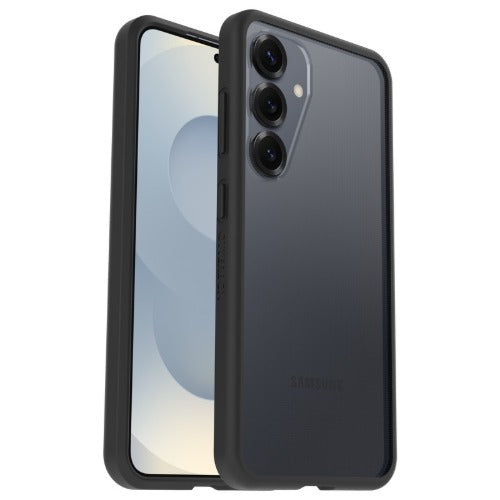 OtterBox React Samsung Galaxy S25 5G (6.2') Case Black Crystal (Clear/Black) - (77-97382),Antimicrobial,DROP+ Military Standard,7