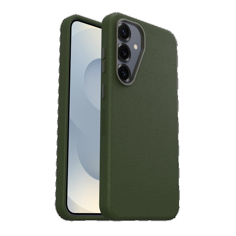 OtterBox Symmetry Cactus Leather Samsung Galaxy S25 5G (6.2') Case Cactus Grove Green - (77-97389), DROP+ 3X Military Standard, 7 Years
