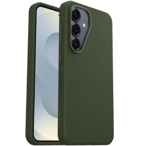 OtterBox Symmetry Cactus Leather Samsung Galaxy S25 5G (6.2') Case Cactus Grove Green - (77-97389), DROP+ 3X Military Standard, 7