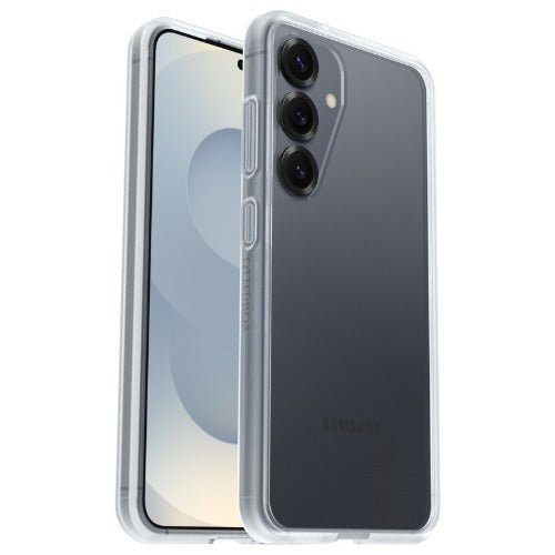 OtterBox React Samsung Galaxy S25+ 5G (6.7') Case Clear - (77-97439), DROP+ Military Standard, Raised Edges, Hard Case, Soft Grip, 7