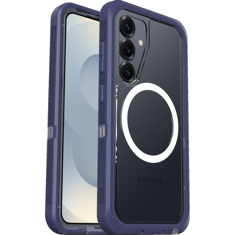 OtterBox Defender XT Clear Magnets Samsung Galaxy S25+ 5G (6.7') Case Lavender Clear/Purple-(77-97583),DROP+7X Military Standard,7 Years