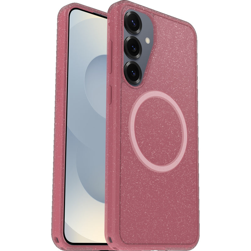 OtterBox Symmetry Clear Magnets Samsung Galaxy S25+ 5G (6.7') Case Foxberry (Pink) - (77-97599), DROP+ 3X Military Standard, 7