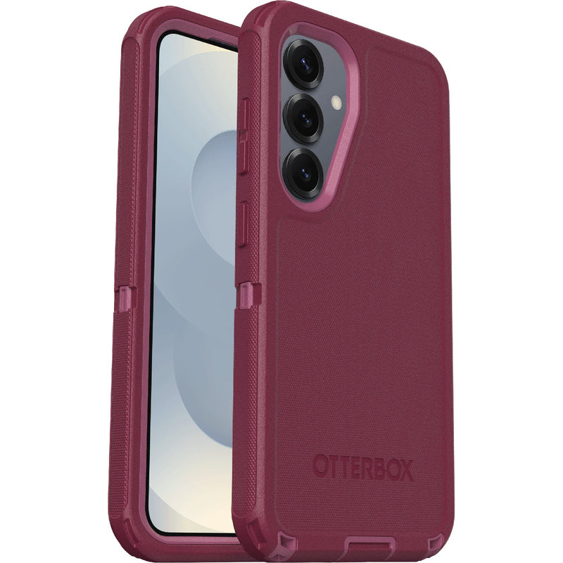 OtterBox Defender Samsung Galaxy S25 5G / Galaxy S24 5G (6.2') Case Foxberry Pink - (77-97613), DROP+ 7X Military Standard, 7 Years