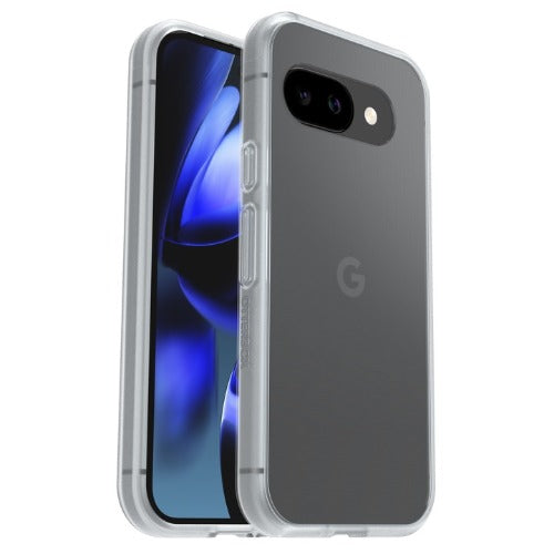 OtterBox React Google Pixel 9A 5G (6.3') Case Clear - (77-97761), Antimicrobial, DROP+ Military Standard, Hard Case, Soft Grip,7