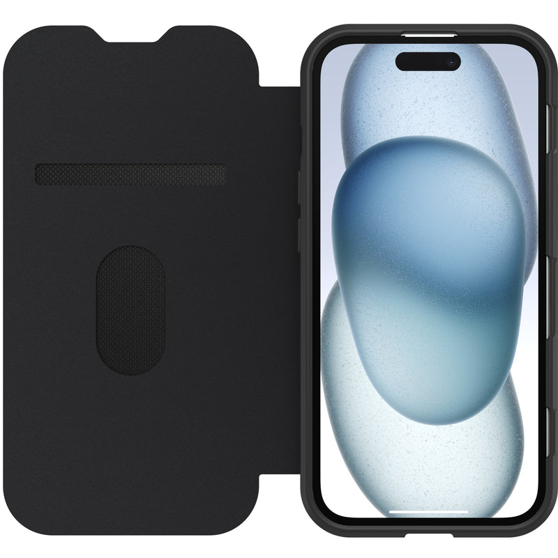 OtterBox React Folio MagSafe Apple iPhone 17e /  iPhone 16e/ iPhone 15/ iPhone 14/ iPhone 13 (6.1') Case Black Crystal (Clear/Black) ,7 Years