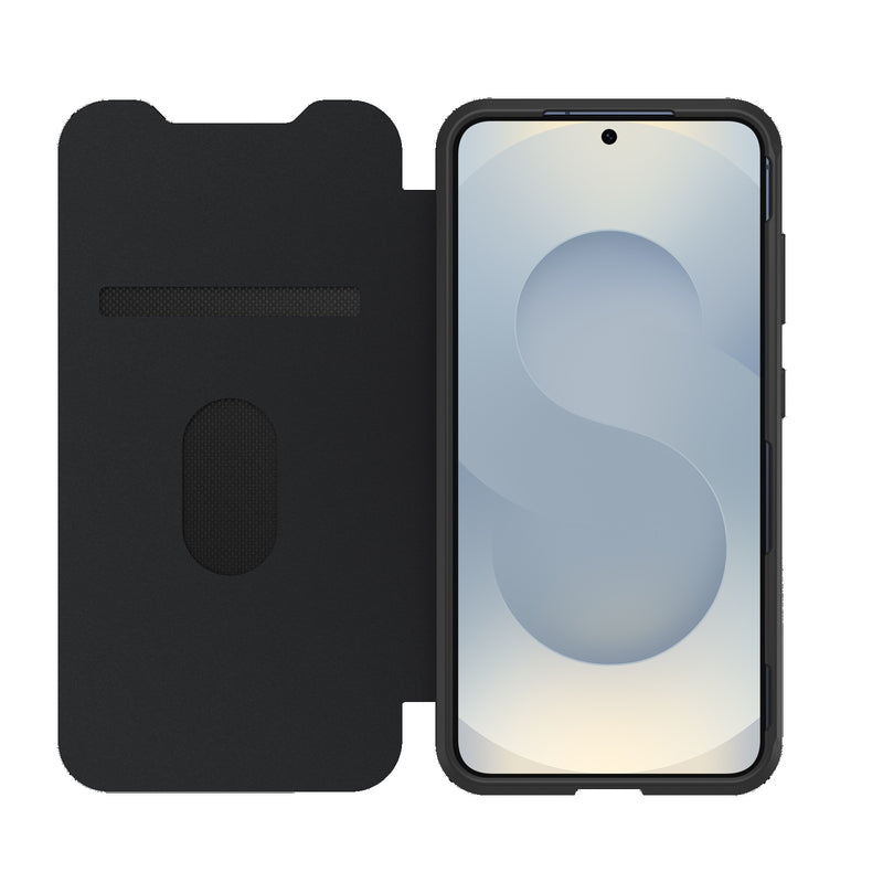 OtterBox React Folio Samsung Galaxy S25+ 5G (6.7') Case Black Crystal (Clear/Black) - No Retail Packaging - (77-97832),7 Years