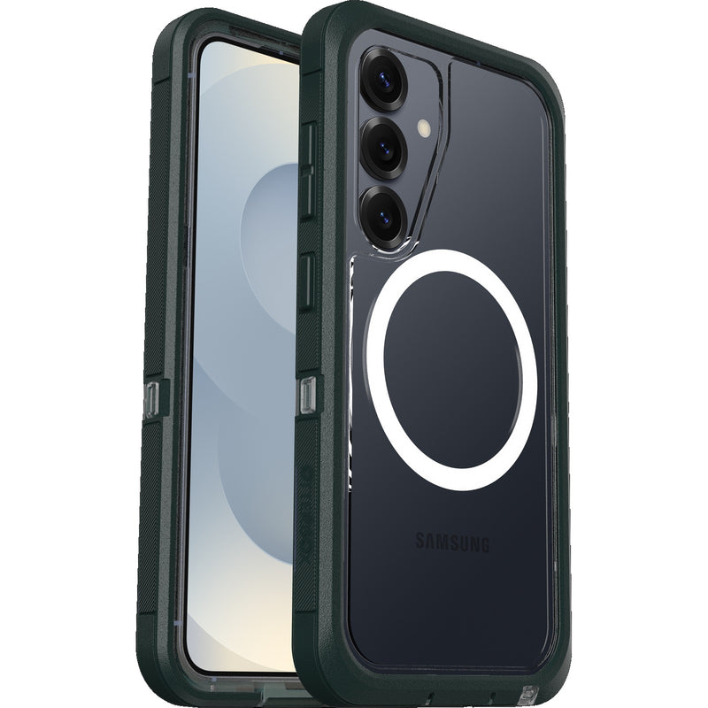 OtterBox Defender XT Clear Magnets Samsung Galaxy S25+ 5G (6.7') Case Jubilee Green - (77-97873), DROP+ 7X Military Standard, 7 Years