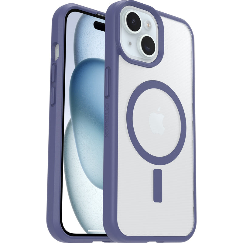 OtterBox React MagSafe Apple iPhone 17e /  iPhone 16e/ iPhone 15/ iPhone 14/ iPhone 13 (6.1') Case Space Cadet (Clear/Purple) No Retail Packaging