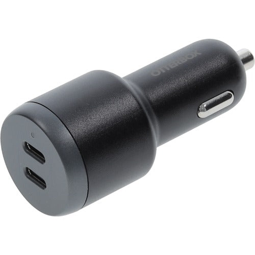 OtterBox 65W Dual Port Standard Fast Car Charger - Black (77-98236), 2xUSB-C, Smart & Compact design, Hassle-Free, 2