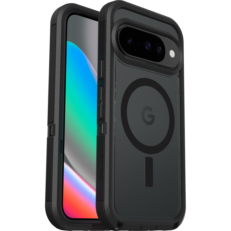 OtterBox Defender Pro XT Clear Magnets Google Pixel 10/Pixel 10 Pro Dark Side Case Black- No Retail Packaging-(77-98260),7 Years