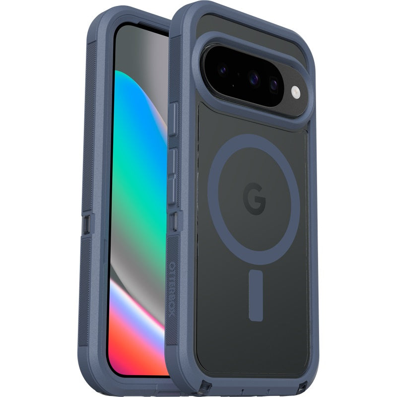 OtterBox Defender Pro XT Clear Magnets Google Pixel 10/Pixel 10 Pro Bootcut Case - Blue (77-98262), DROP+ 7X Military Standard, 7