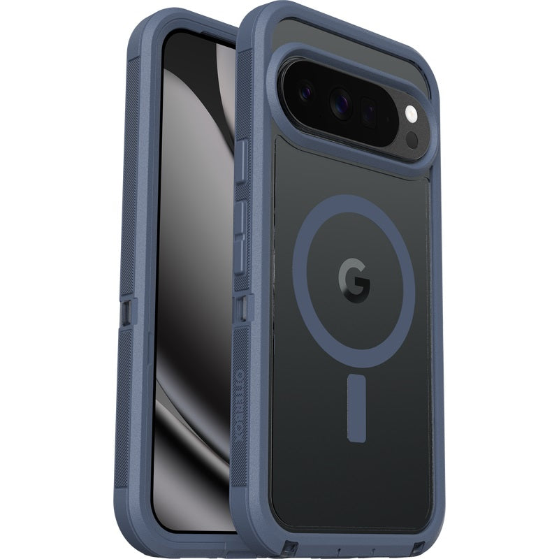 OtterBox Defender Pro XT Clear Magnets Google Pixel 10 Pro XL Bootcut Case - Blue (77-98270), DROP+ 7X Military Standard, 7