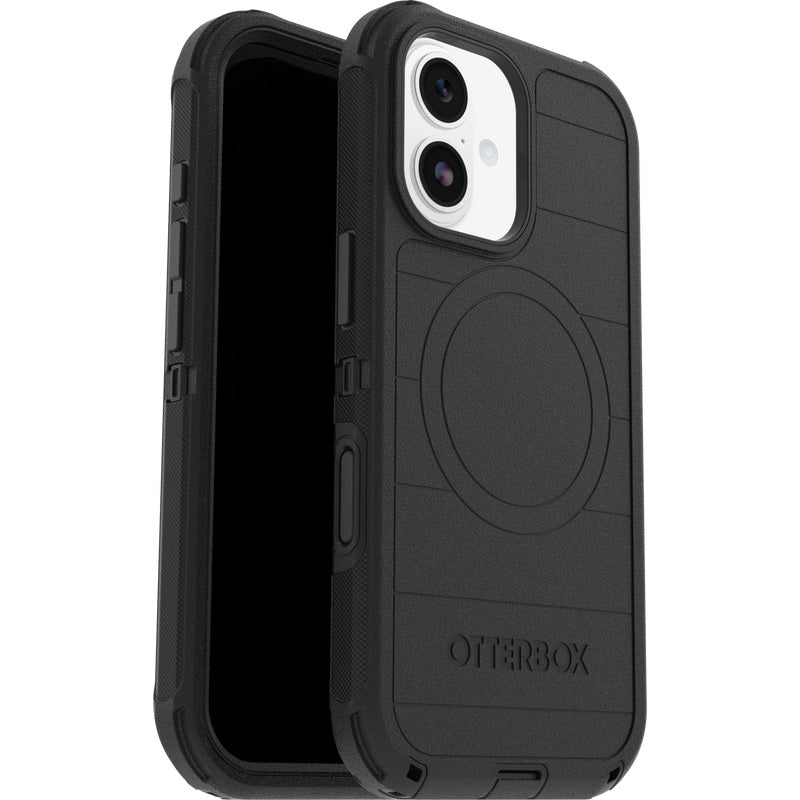 OtterBox Defender Pro MagSafe Apple iPhone 17 (6.3') Case Black - (77-98354), DROP+ 7X Military Standard, Tri-Layer, Port Covers, 7