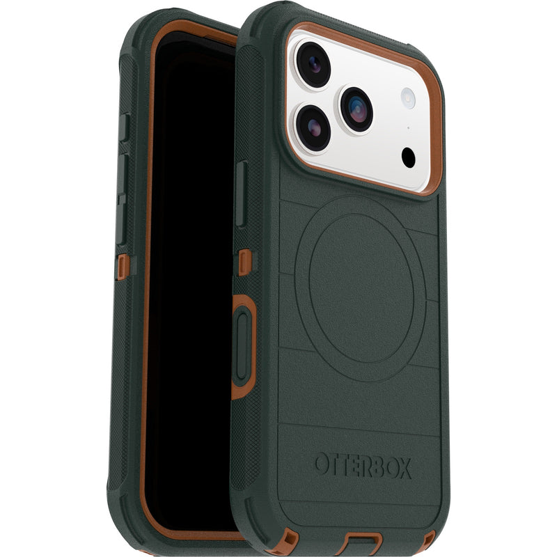 OtterBox Defender Pro MagSafe Apple iPhone 17 Pro (6.3') Case Green Intrigue - (77-98388), DROP+ 7X Military Standard, Tri-Layer, 7 Years