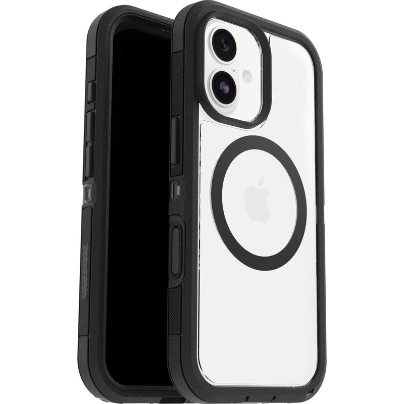 OtterBox Defender XT Pro MagSafe Apple iPhone 17 (6.3') Case Dark Side (Clear/Black) - (77-98480), DROP+ 7X Military Standard, 7