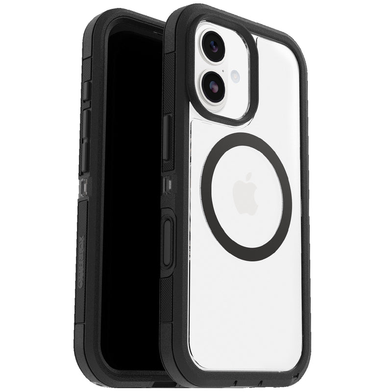 OtterBox Defender Pro XT Clear Apple iPhone 17 (6.3') Dark Side Case Clear/Black No Retail Packaging - (77-98482), Raised Edges, 7 Years