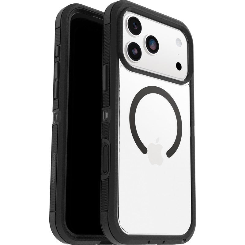 OtterBox Defender Pro XT MagSafe Apple iPhone 17 Pro (6.3') Case Dark Side (Clear/Black) - (77-98516), DROP+ 7X Military Standard, 7
