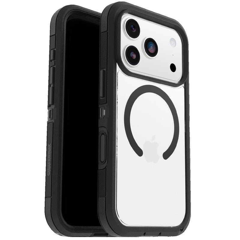 OtterBox Defender Pro XT Clear Apple iPhone 17 Pro (6.3') Dark Side Case Clear/Black No Retail Packaging - (77-98518),Raised Edges,7 Years