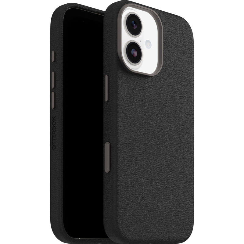OtterBox Symmetry Cactus Leather MagSafe Apple iPhone 17 (6.3') Case Noir Ash (Black) - (77-99013), DROP+ 3X Military Standard, 7