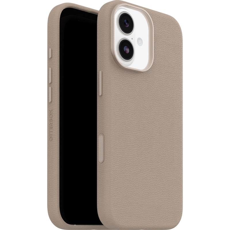 OtterBox Symmetry Cactus Leather MagSafe Apple iPhone 17 (6.3') Case Grey Comfort (Biege) - (77-99025), DROP+ 3X Military Standard, 7 Years