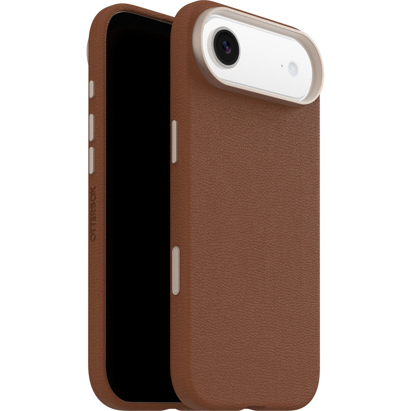 OtterBox Symmetry Cactus Leather MagSafe Apple iPhone Air (6.5') Case Desert Saddle (Brown)- (77-99033),DROP+ 3X Military Standard,7
