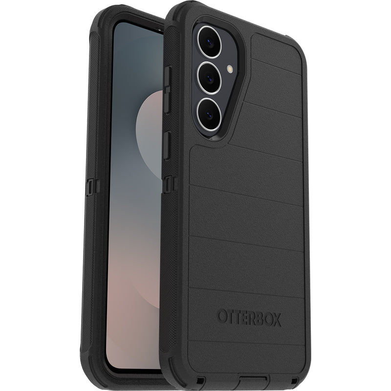 OtterBox Defender Pro Samsung Galaxy S25 FE 5G (6.7') Case Black - (77-99249), DROP+ 7X Military Standard, Raised Edges, 7