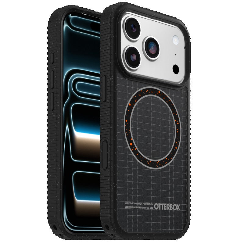OtterBox Sole Apple iPhone 17 Pro (6.3') Night Raid Case Black - (77-99404), DROP+ 5X Military Standard, Raised Edges, Camera Control,7 Years