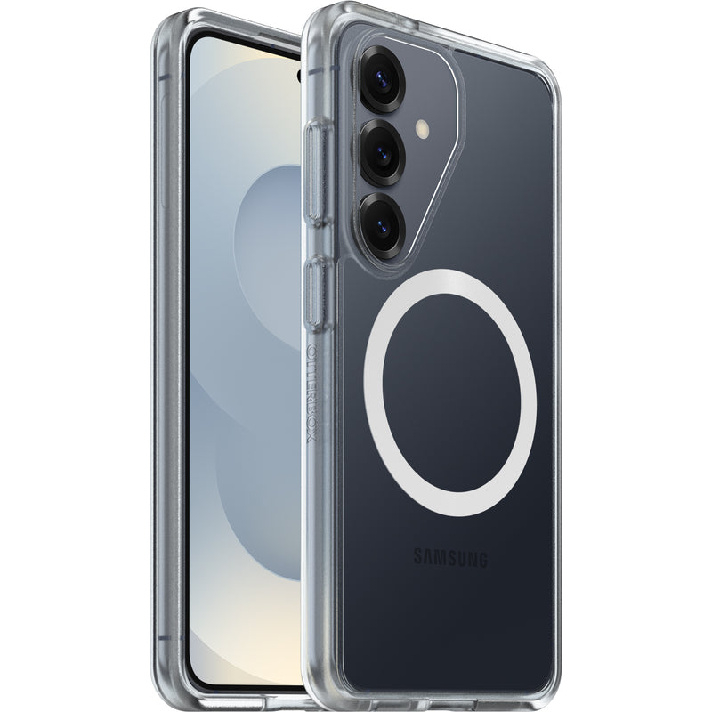 OtterBox React Magnets Samsung Galaxy S26 5G (6.3') Case Black Crystal (Clear/Black) - (77-99935),DROP+ Military Standard, 7