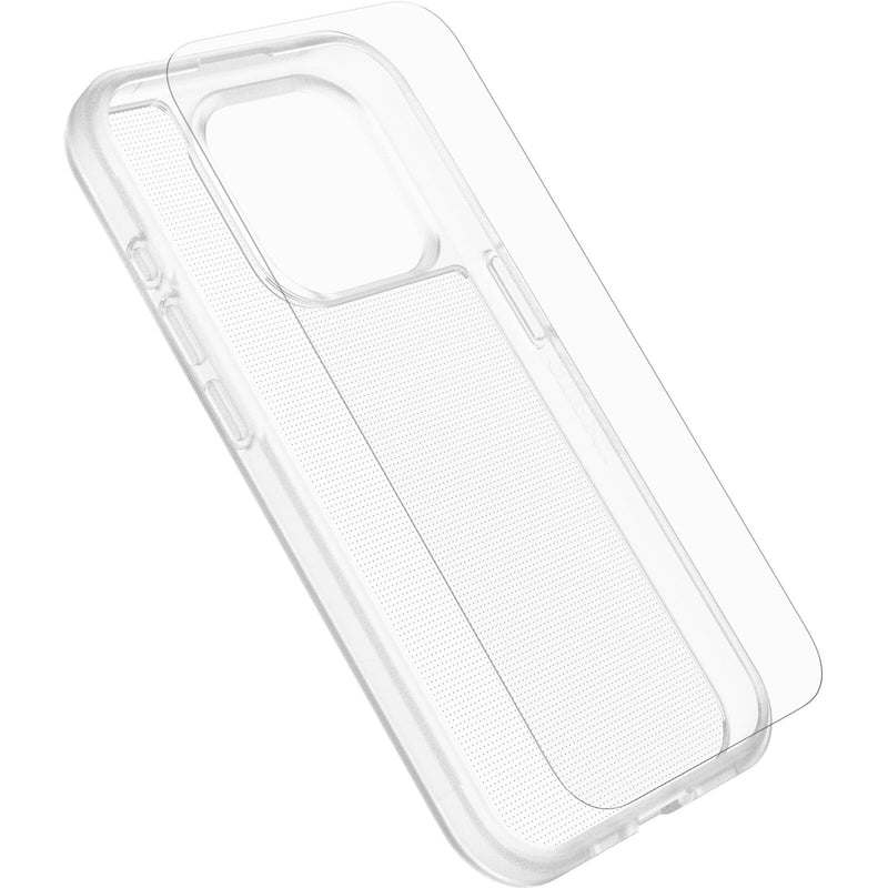OtterBox React Case with Screen Protector Apple iPhone 15 Pro (6.1') Clear -(78-81235),DROP+ Military Standard Case ,2X Anti-Scratch ,7 Years