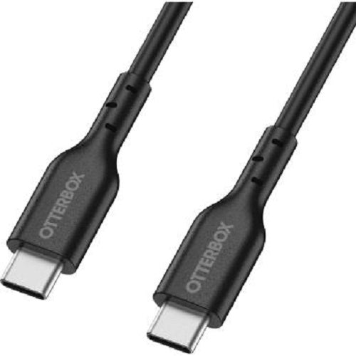 OtterBox USB-C to USB-C (2.0) PD Fast Charge Cable (1M) -Black(78-81356),3 AMPS (60W),Samsung Galaxy,Apple iPhone,iPad, Etc, 2 Years