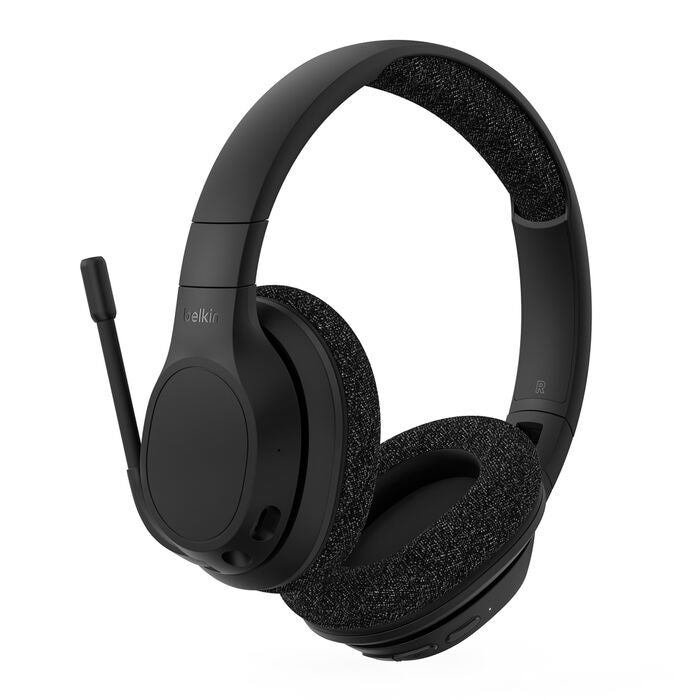 Belkin SoundForm Adapt Wireless Over-The-Ear Headphones - Black (AUD005btBLK), 65 Hours Playtime, ENC Noise Cancellation, 2