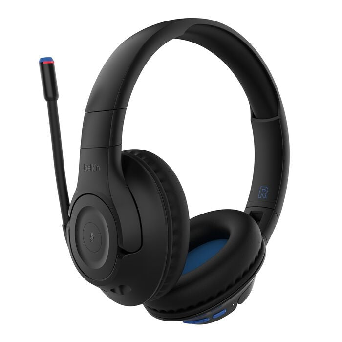 Belkin SoundForm Inspire Wireless Over-Ear Headset for Kids - Black(AUD006btBLK),35hrs Battery,40mm Drivers,85dB Volume Cap,BT 5.2,2