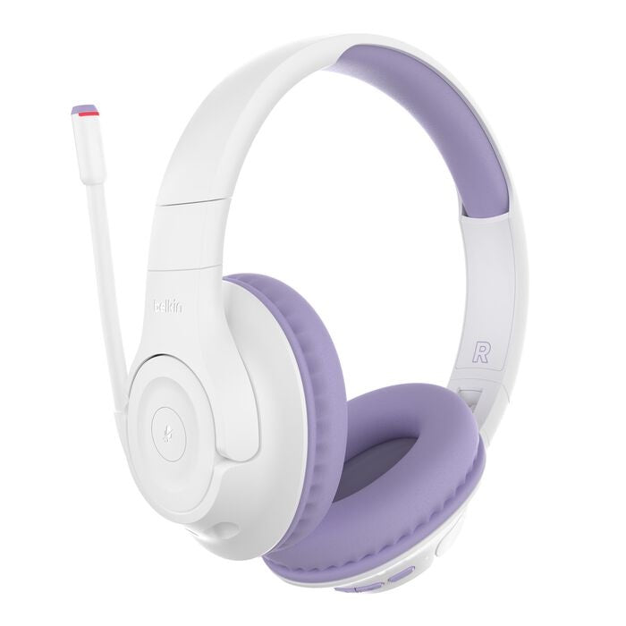 Belkin SoundForm Inspire Wireless Over-Ear Headset for Kids (AUD006btLV), 85dB, Safe Sound For Kids, 35 hours, Foldable, 2 Years